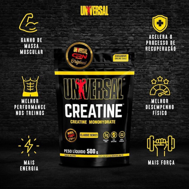 Kit Animal 100% Whey Protein 900g + Creatina Monohidratada 500g - Universal Nutrition