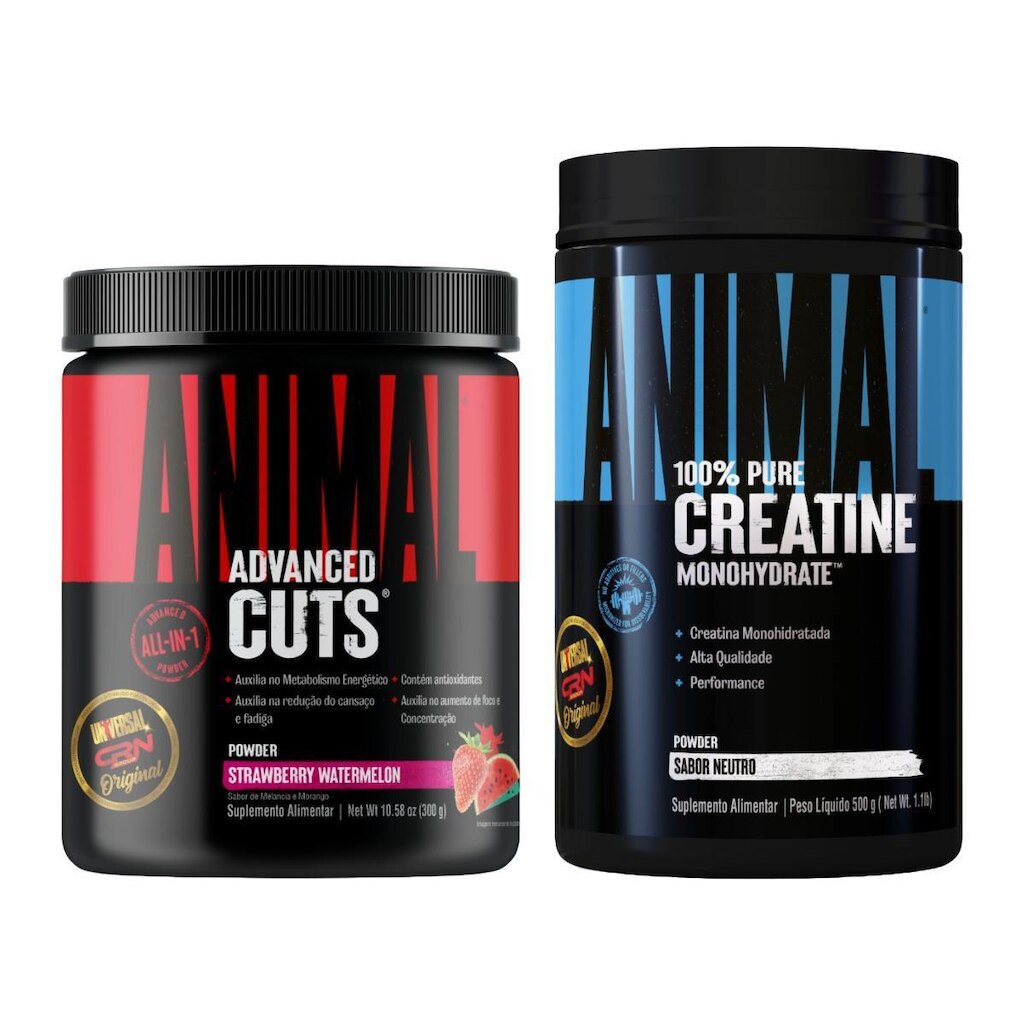 Kit Animal Cuts 300G + Creatine 500G Universal Nutrition