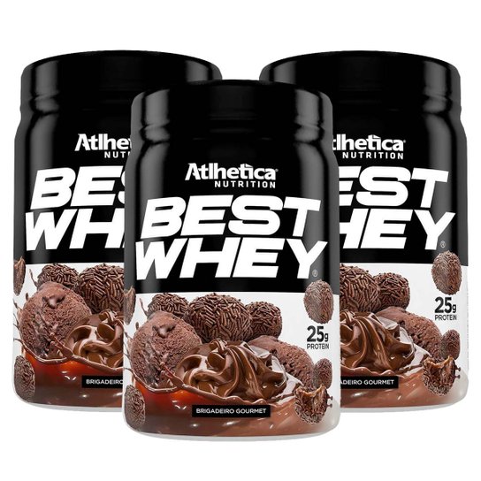 Kit Atlhetica Nutrition Best Whey 450g c/ 3 Unidades Menor preço em Kit Atlhetica Nutrition Best Whey 450g c/ 3 Unidades