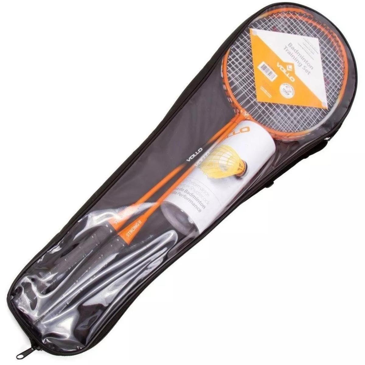 Kit Badminton Com 2 Raquetes 2 Petecas Vollo Menor preço em Kit Badminton Com 2 Raquetes 2 Petecas Vollo