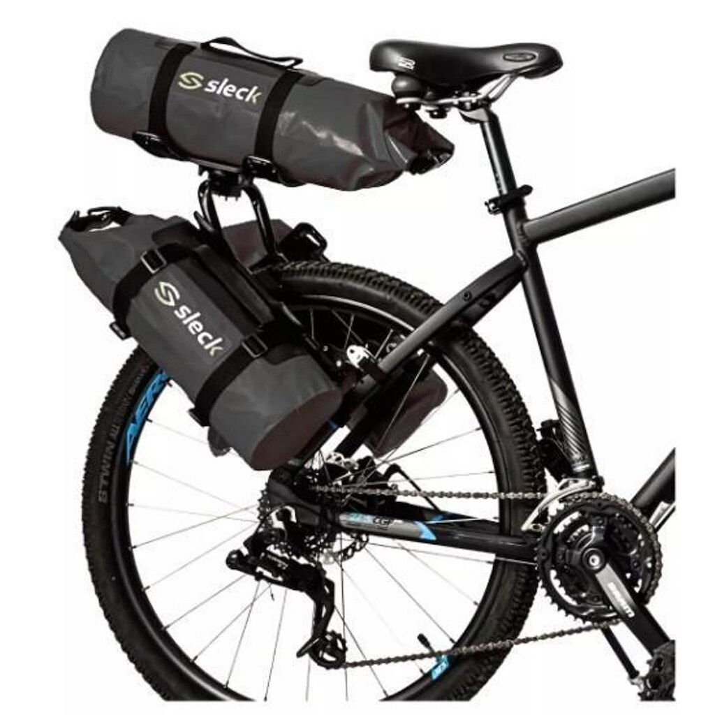 Kit Bagageiro Traseiro Full + 3 Bolsas 8l Impermeáve Laranja