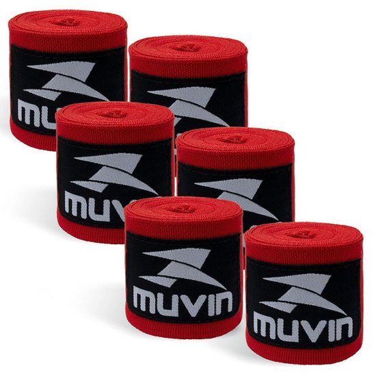 Kit Bandagem Elástica 3m Muvin com 3 Pares - Atadura Protetora - Boxe Muay Thai Artes Marciais Luta - Vermelho Menor preço em Kit Bandagem Elástica 3m Muvin com 3 Pares - Atadura Protetora - Boxe Muay Thai Artes Marciais Luta - Vermelho