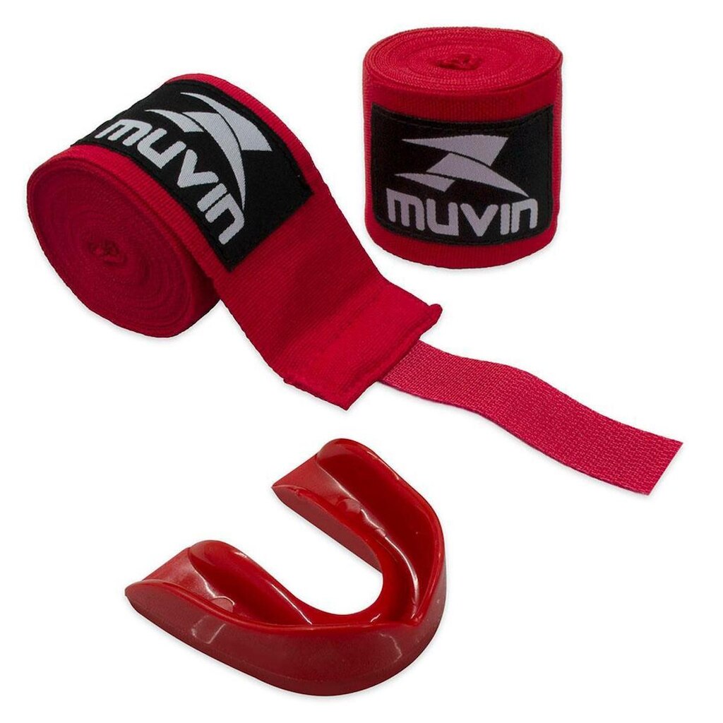Kit Bandagem Elástica 3m + Protetor Bucal Muvin