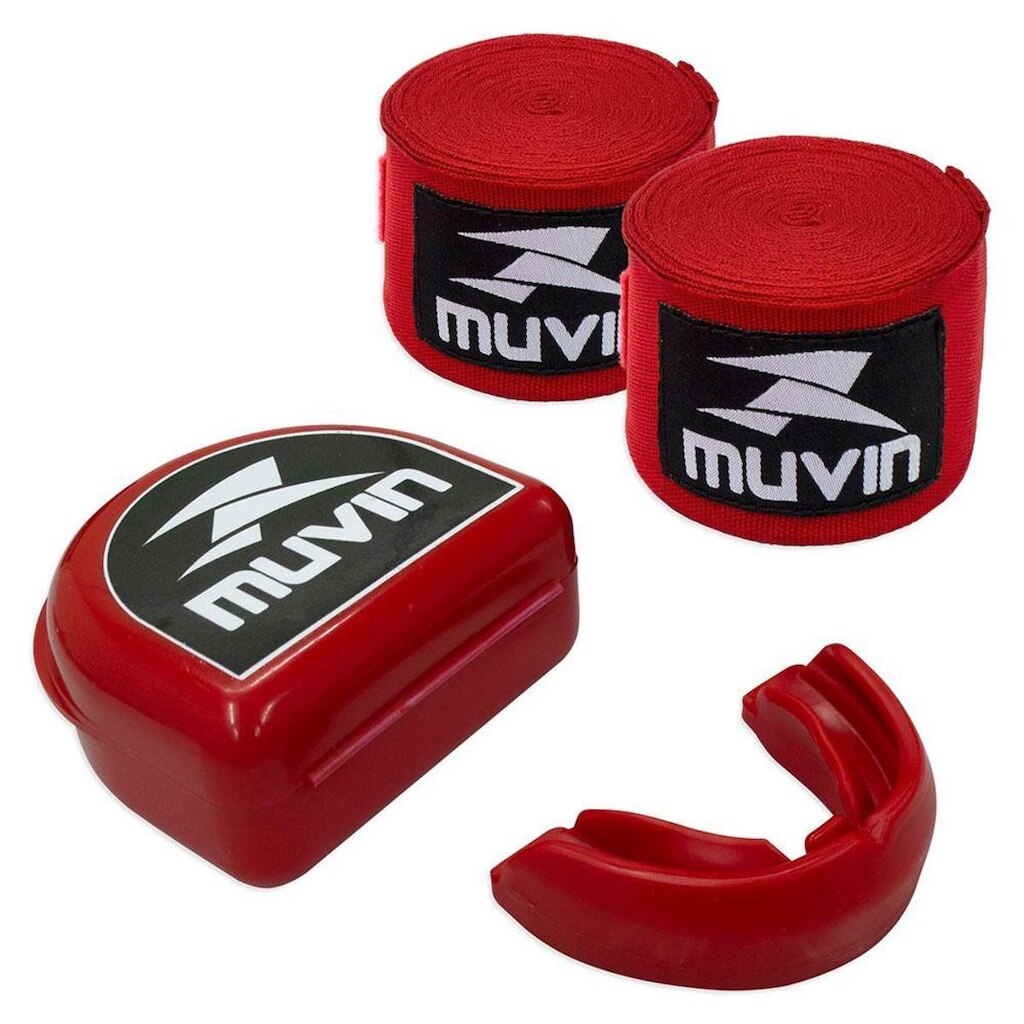 Kit Bandagem Elástica 5m + Protetor Bucal Profissional Muvin
