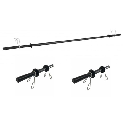 KIt barra oca Body Pump 1,20 + par de halter 40 cm - Preto Menor preço em KIt barra oca Body Pump 1,20 + par de halter 40 cm - Preto