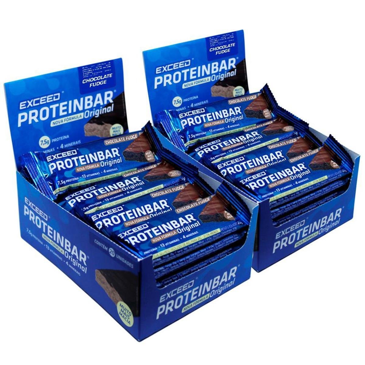 Melhor Barra De Proteina Para Emagrecer Kit Barra Proteína Exceed Protein Bar Original 2 Displays - 40 Barras