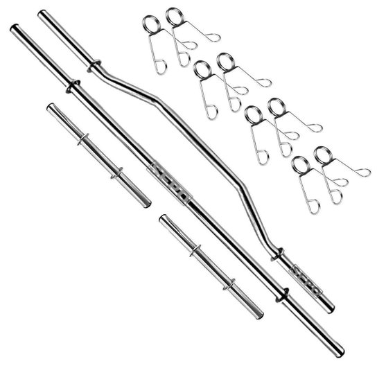 Kit Barras de Tubo Ocas com 2 Barras 40cm, 1 Barra 1,50m e 1 Barra W 1,20m - Prata Menor preço em Kit Barras de Tubo Ocas com 2 Barras 40cm, 1 Barra 1,50m e 1 Barra W 1,20m - Prata