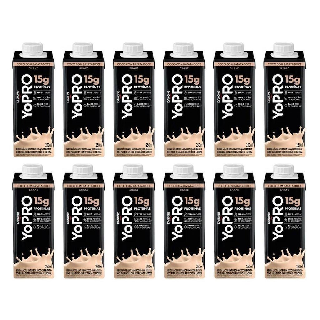Kit Bebida Láctea UHT com 15g de Proteínas YoPRO 250ml 12 Unidades