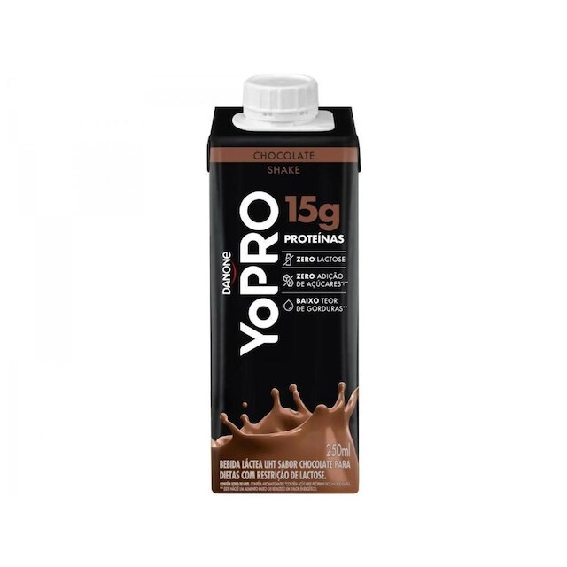 Kit Bebida Láctea UHT com 15g de Proteínas YoPRO Zero Açúcar 250ml 24 Unidades