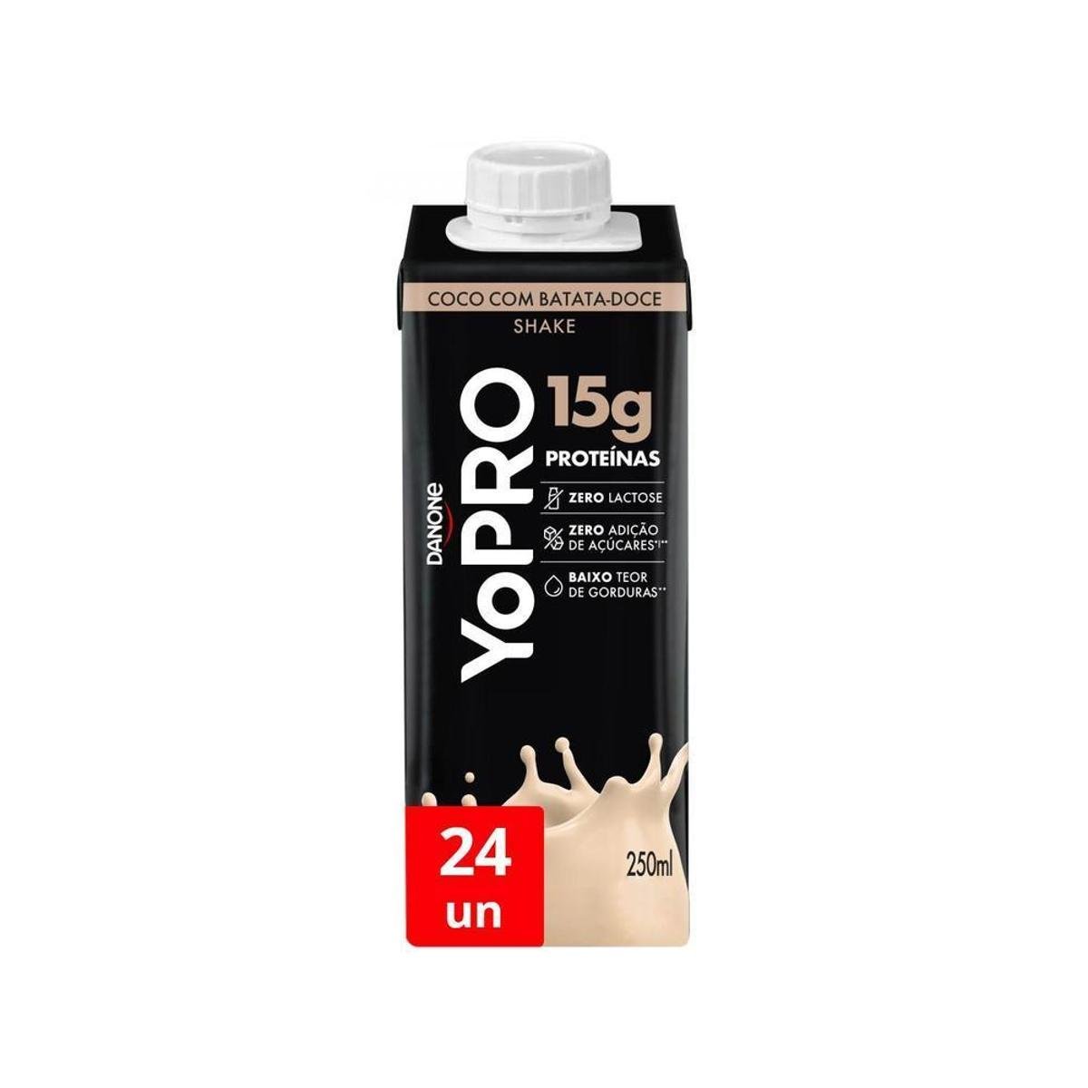 Kit Bebida Láctea YoPRO Sem Lactose Zero Açúcar 24 Unidades 250ml Cada