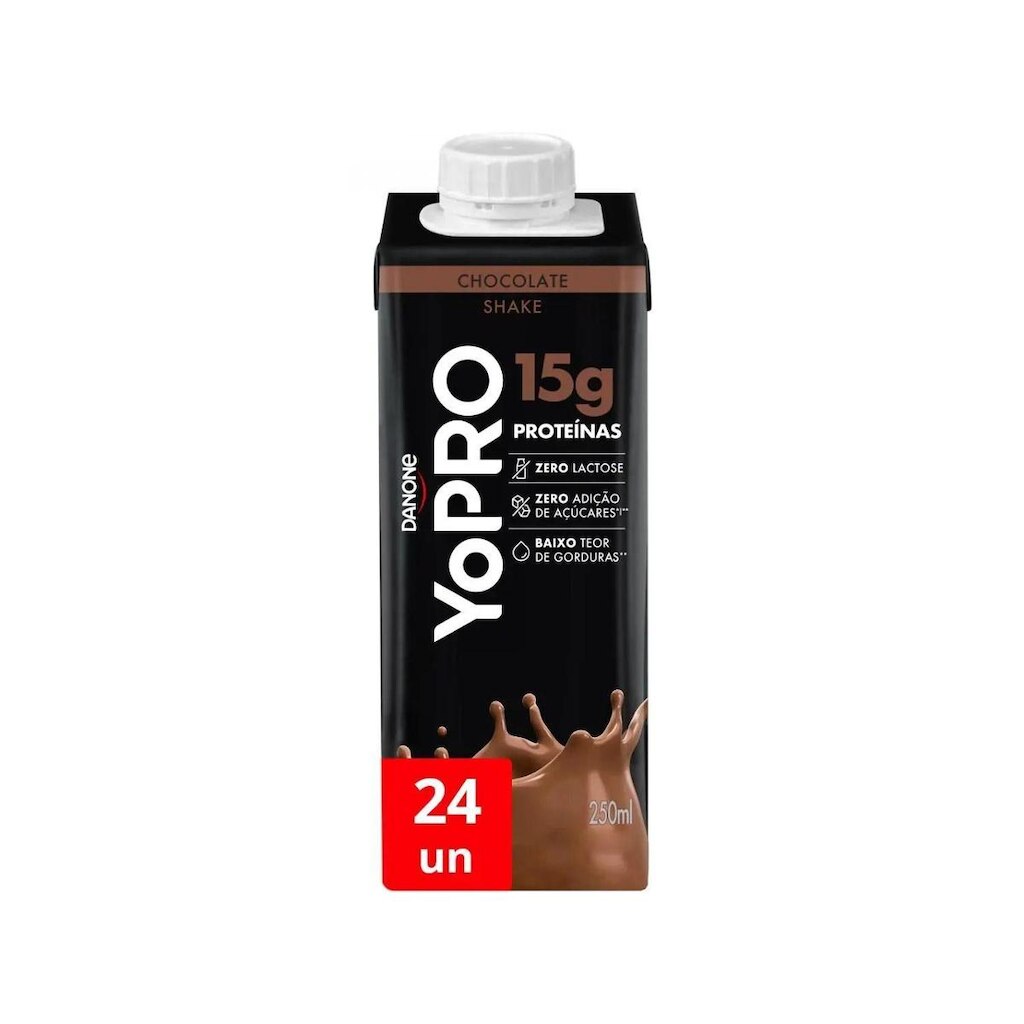 Kit Bebida Láctea YoPRO Sem Lactose Zero Açúcar 24 Unidades 250ml Cada