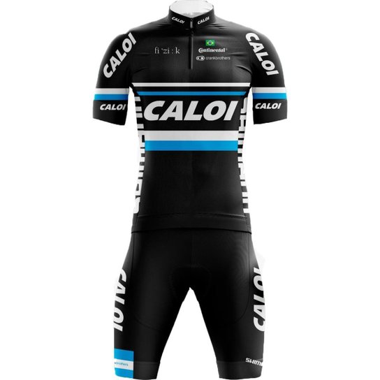 Kit Bermuda + Camisa Pro Tour Caloi - Preto Menor preço em Kit Bermuda + Camisa Pro Tour Caloi - Preto
