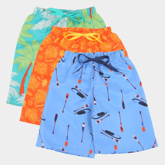 Kit Bermuda Infantil Candy Kids Estampada Masculina 3 Peças - Azul+Verde é ruim? Kit Bermuda Infantil Candy Kids Estampada Masculina 3 Peças - Azul+Verde é boa?