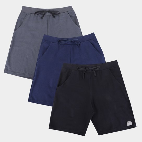 Kit Bermuda Moletom Ultimato Básica Masculina 3 Peças - Colorido é ruim? Kit Bermuda Moletom Ultimato Básica Masculina 3 Peças - Colorido é boa?