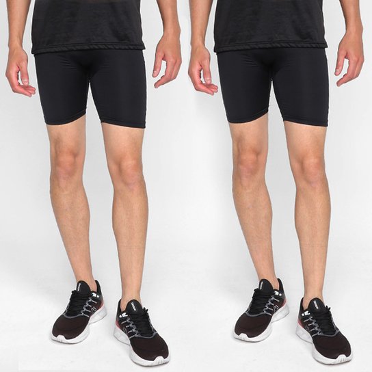 Kit Bermuda Térmica Kappa Deshan 2.0 Masculina c/ 2 Peças - Preto Menor preço em Kit Bermuda Térmica Kappa Deshan 2.0 Masculina c/ 2 Peças - Preto