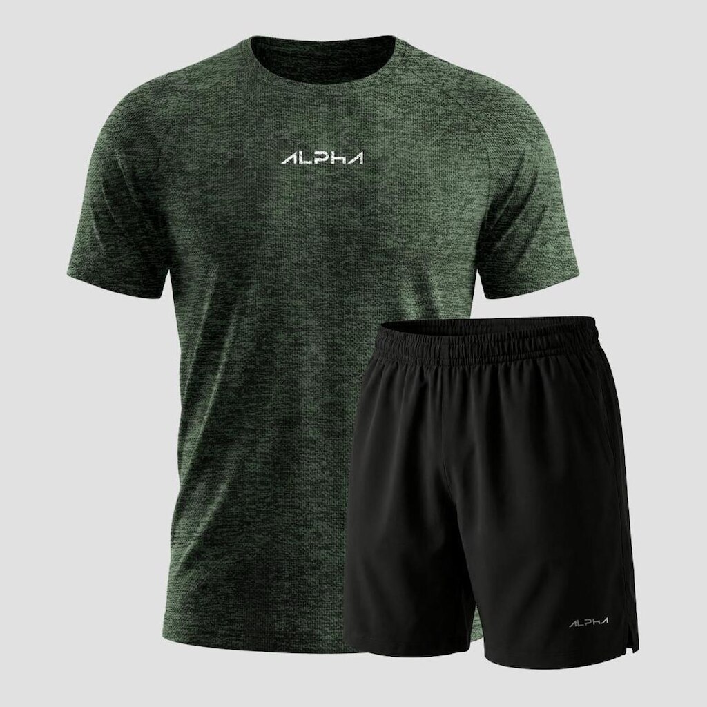 Kit Bermuda+Camiseta New Fluid Dry Academia Alpha
