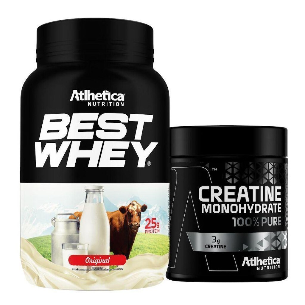 Kit Best Isolado Hidrolisado Original 900g + Creatina Atletica