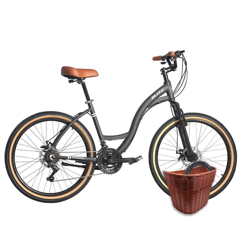 Kit Bicicleta Blitz Comodo 26 Urbana 21v + Cestinha - 1436