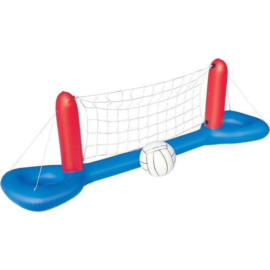 Kit Biribol Volei De Piscina Bestway Inflável Com Rede E Bola - Azul Menor preço em Kit Biribol Volei De Piscina Bestway Inflável Com Rede E Bola - Azul