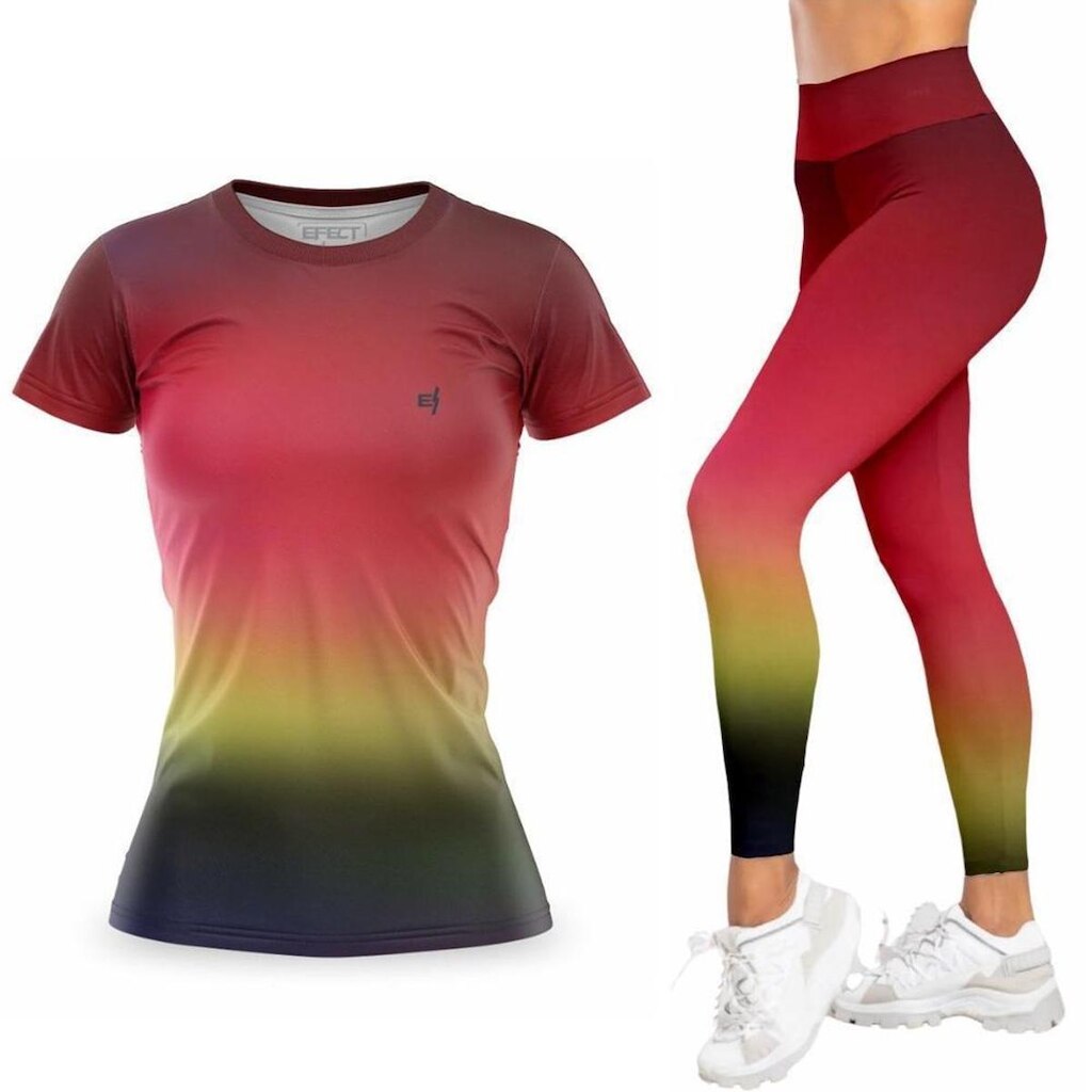 Kit Blusa Feminina Academia + Calça Legging Estampada