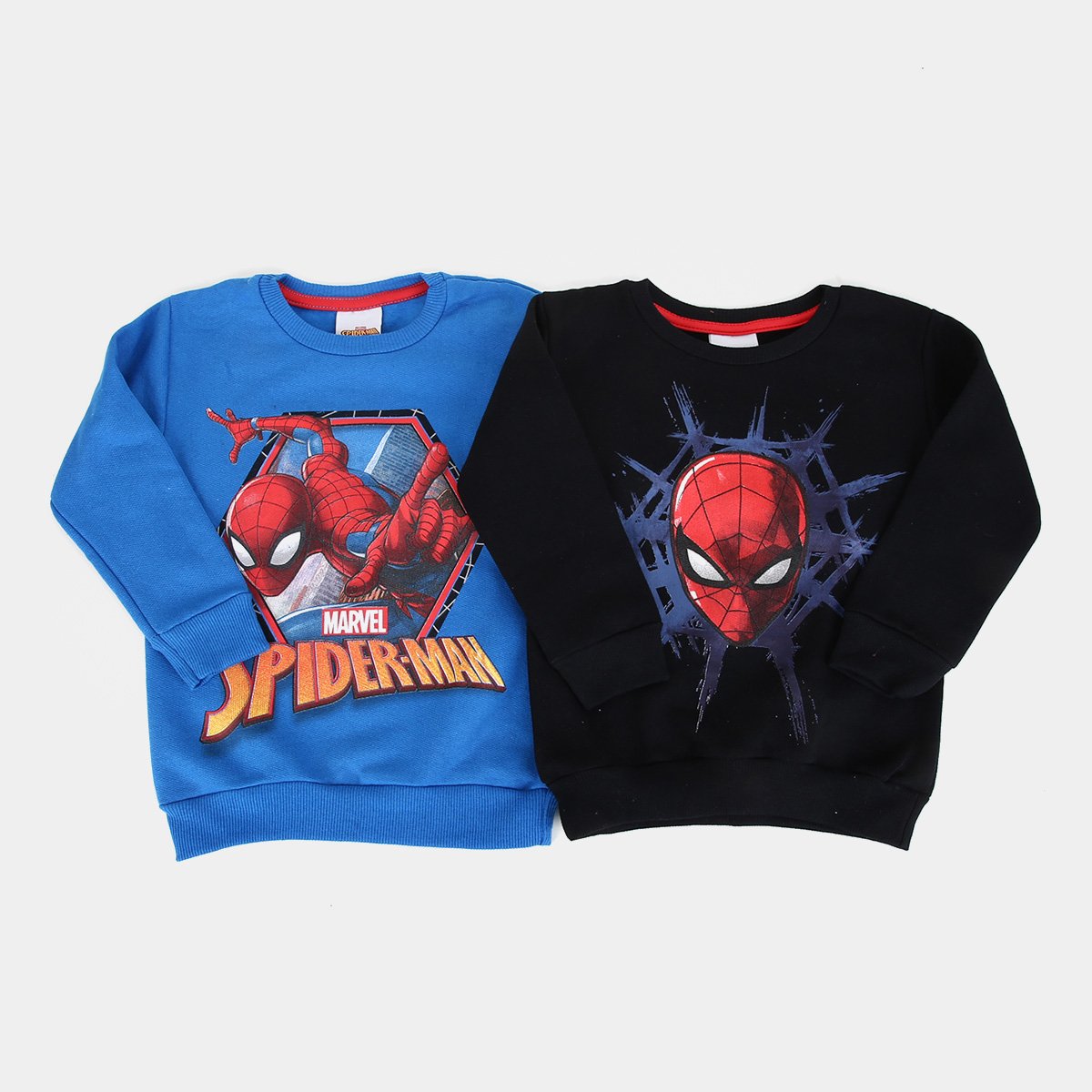 Kit Blusa Moletom Infantil Marvel Spider Man - 2 Peças Menor preço em Kit Blusa Moletom Infantil Marvel Spider Man - 2 Peças
