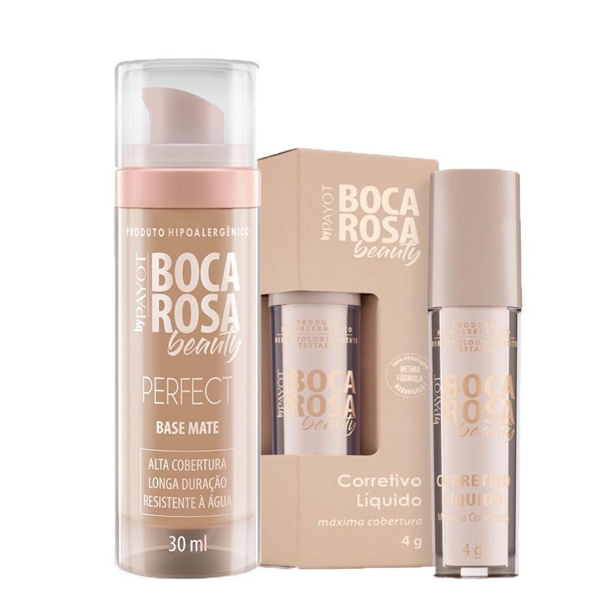 Kit Boca Rosa Base Mate 1 Maria E Corretivo 0 Iris - Bege | Netshoes