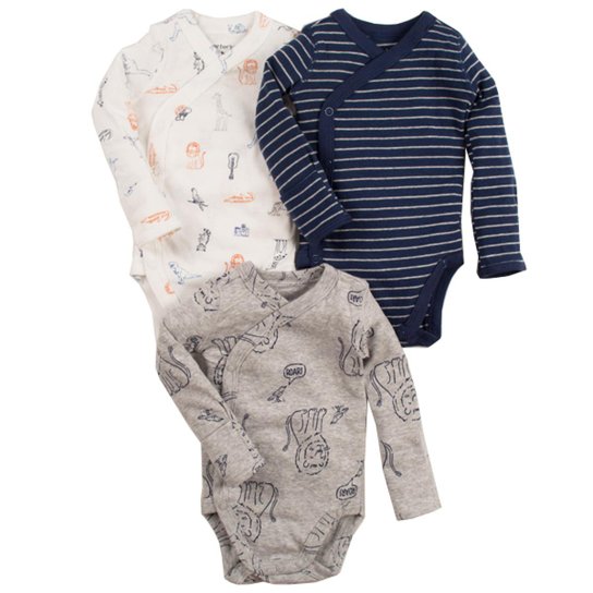 Kit Body Bebe Carter S Manga Longa Leaozinho Masculino Netshoes