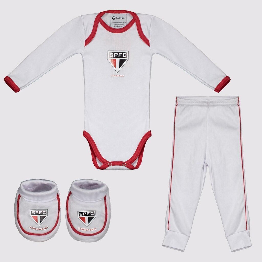 Kit Body Longo Calça+Pantufa Infantil São Paulo