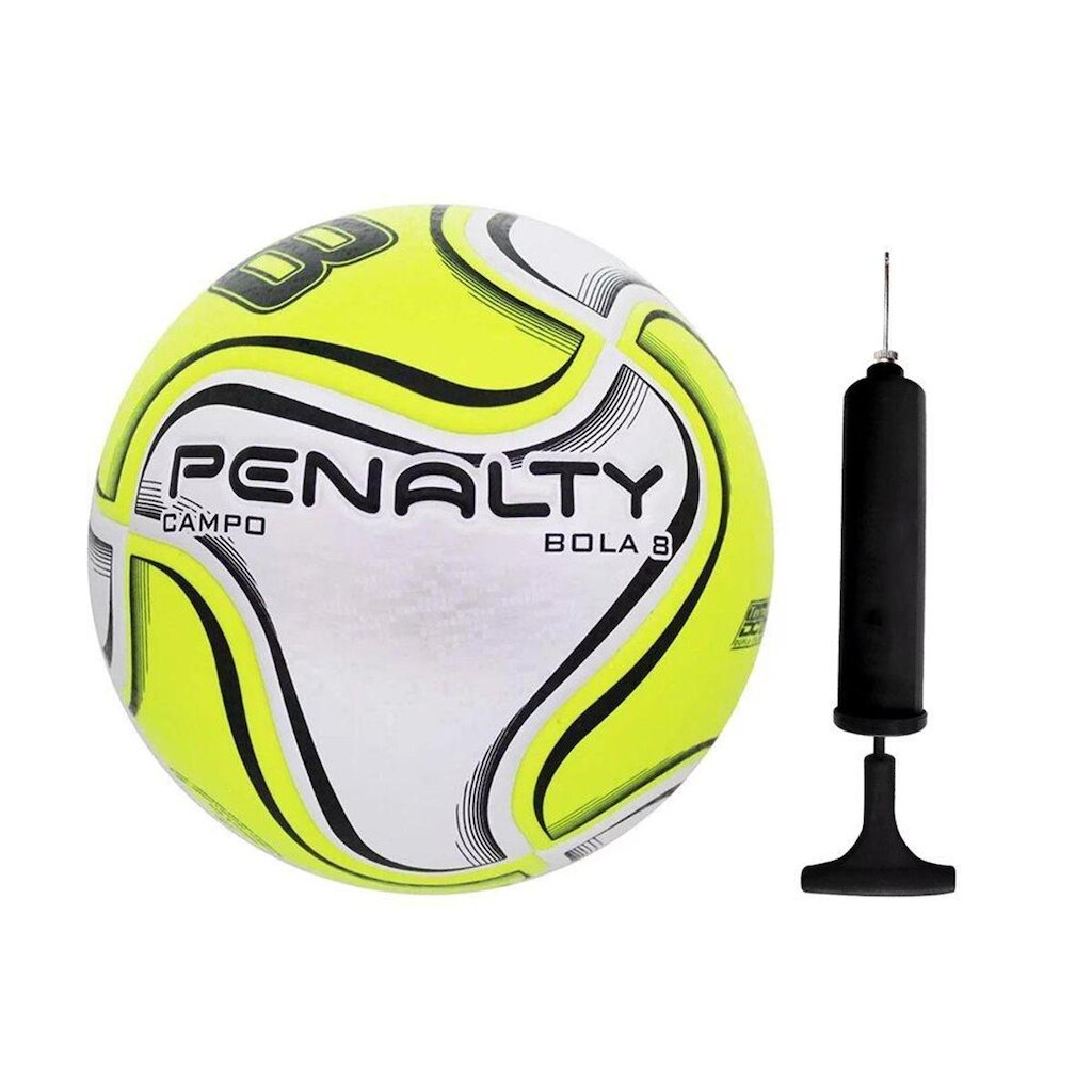 Kit Bola Campo Penalty 8 X + Bomba de Ar