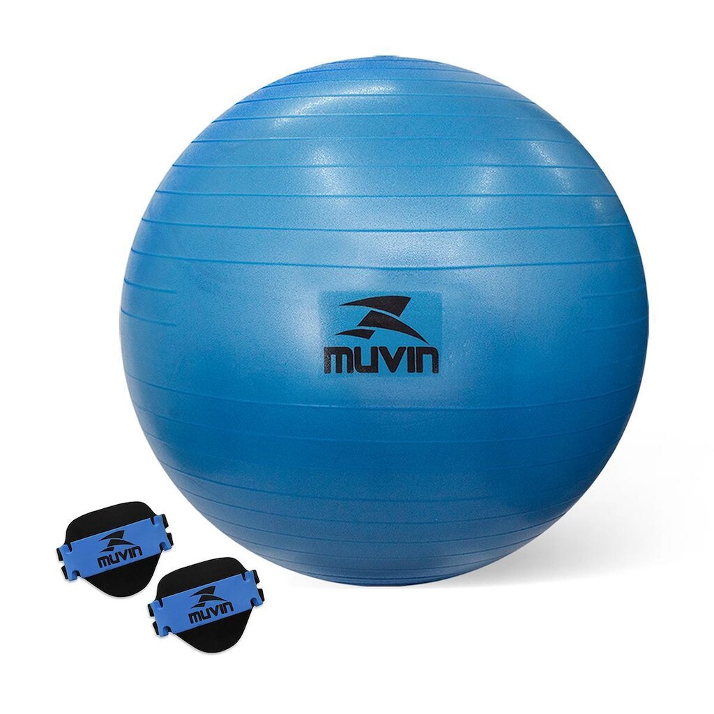 Kit Bola de Pilates - 55cm + Luvas Musculação em EVA