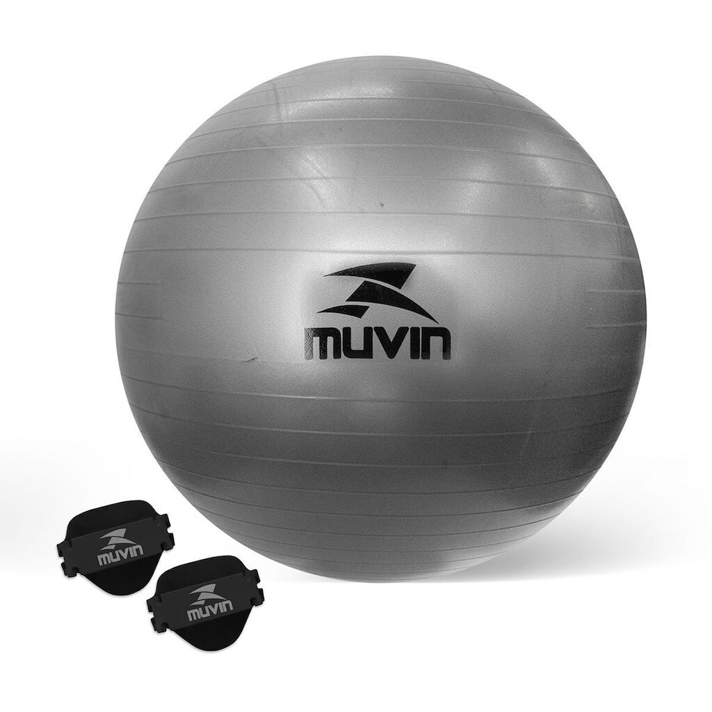 Kit Bola de Pilates - 55cm + Luvas Musculação em EVA