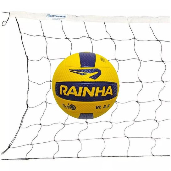 Kit Bola De Vôlei Rainha 3.5 + Rede Vôlei 5 Metros - Amarelo Menor preço em Kit Bola De Vôlei Rainha 3.5 + Rede Vôlei 5 Metros - Amarelo