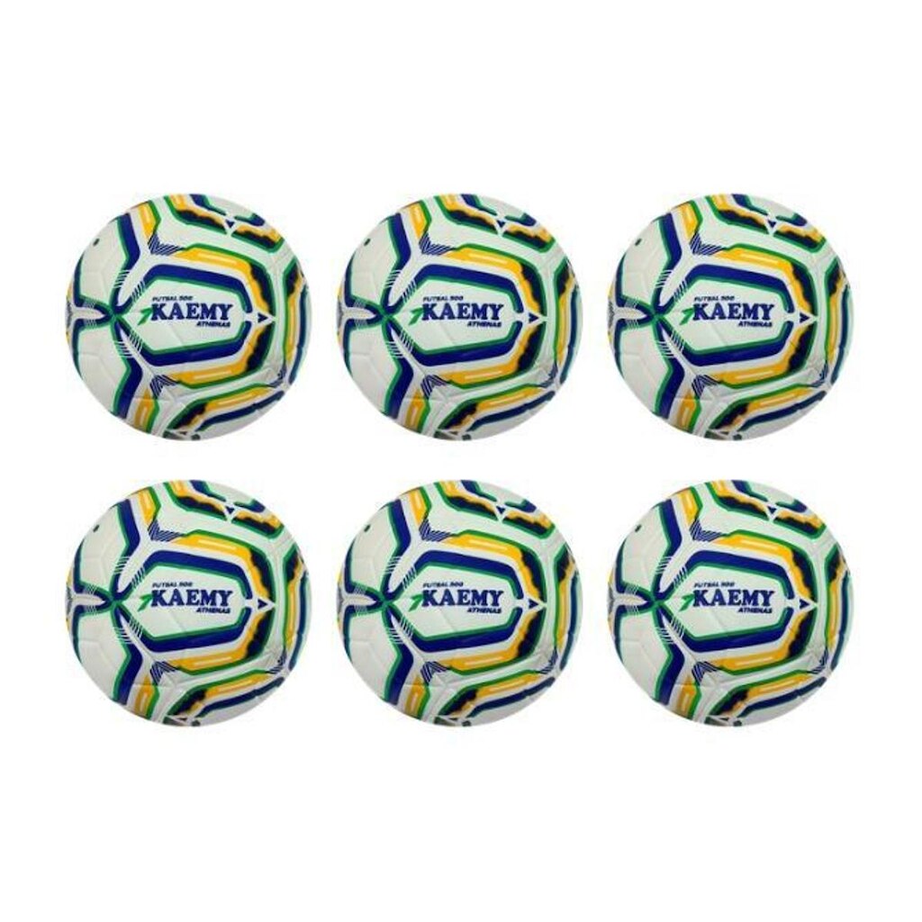 Kit Bola Futsal Atenas Termo Soldada 6 Unidades