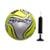 Kit Bola Society Penalty 8 X + Bomba de Ar - Branco+Amarelo