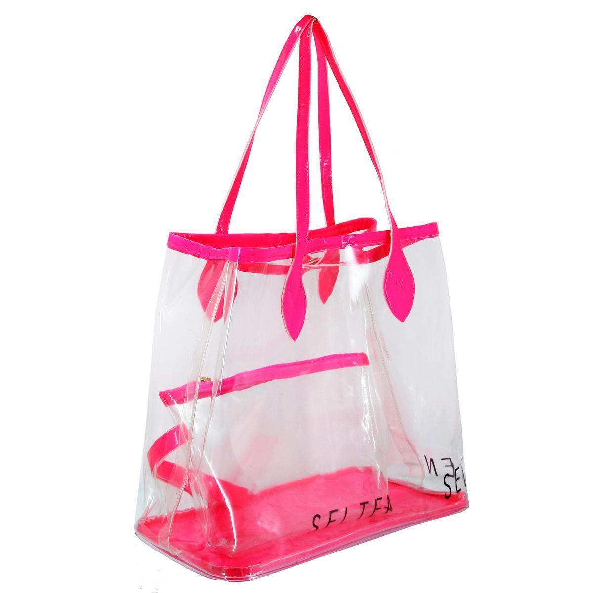clear pink bolsa