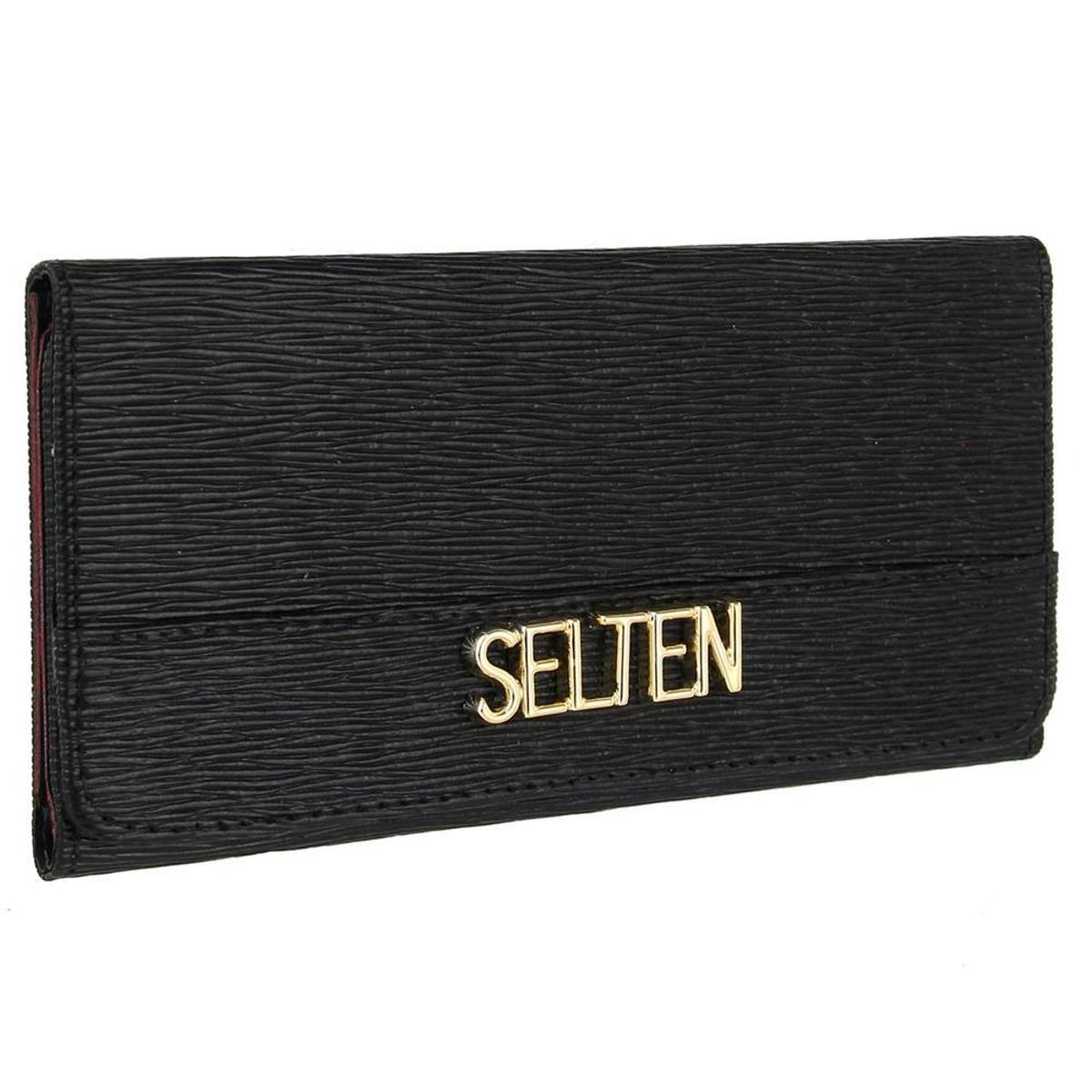 Kit Bolsa Selten Tote Lorena + Carteira Feminina - Preto | Netshoes