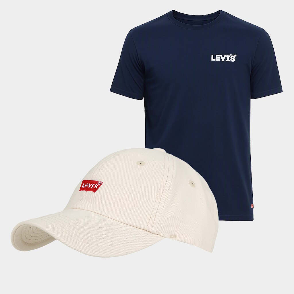 Kit Boné Levi's Essential + Camiseta Levi's Graphic Set-In Neck Masculina