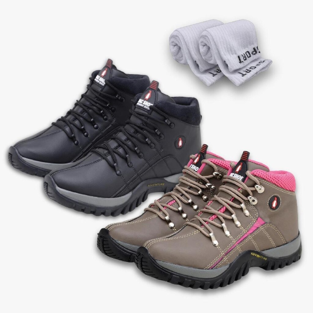 Kit Bota Adventure Eu e Meu Par + Meia