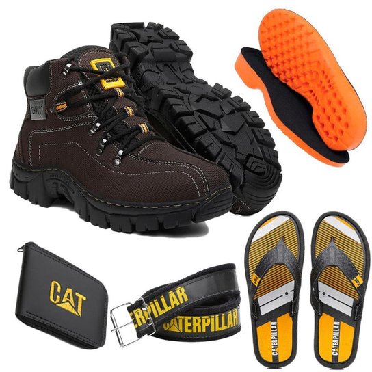 Kit Bota Coturno Adventure Masculino Top John Cat JDK302 - Marrom Menor preço em Kit Bota Coturno Adventure Masculino Top John Cat JDK302 - Marrom