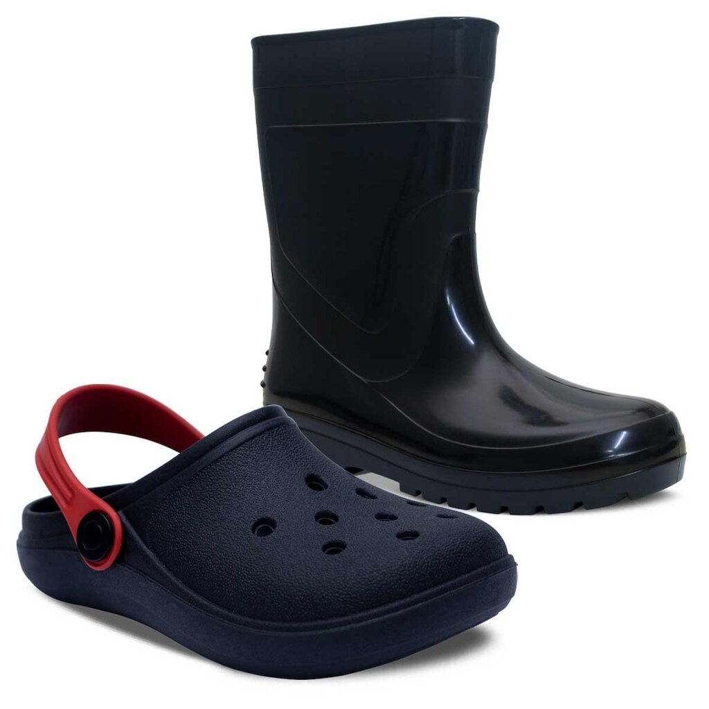 Kit Bota Galocha E Babuche Sandalia Chinelo Infantil K40