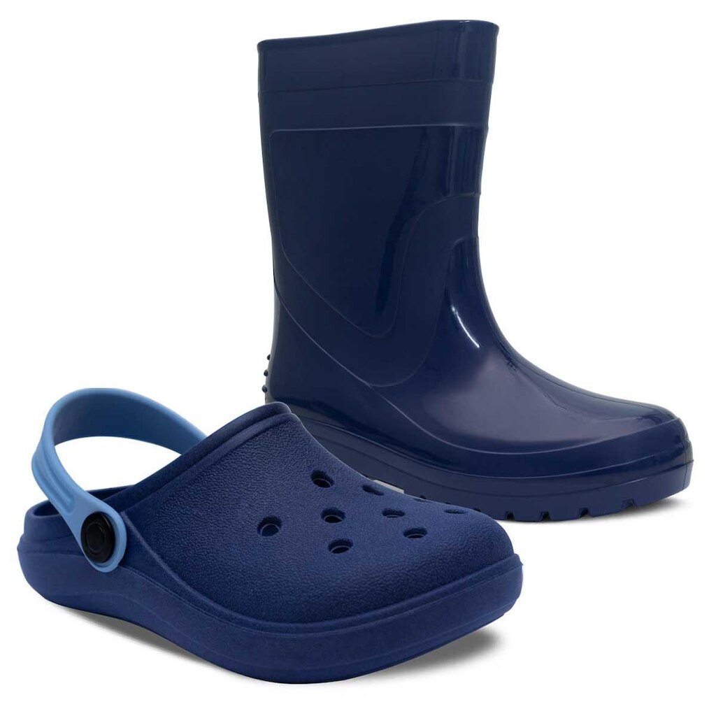 Kit Bota Galocha E Babuche Sandalia Chinelo Infantil K40