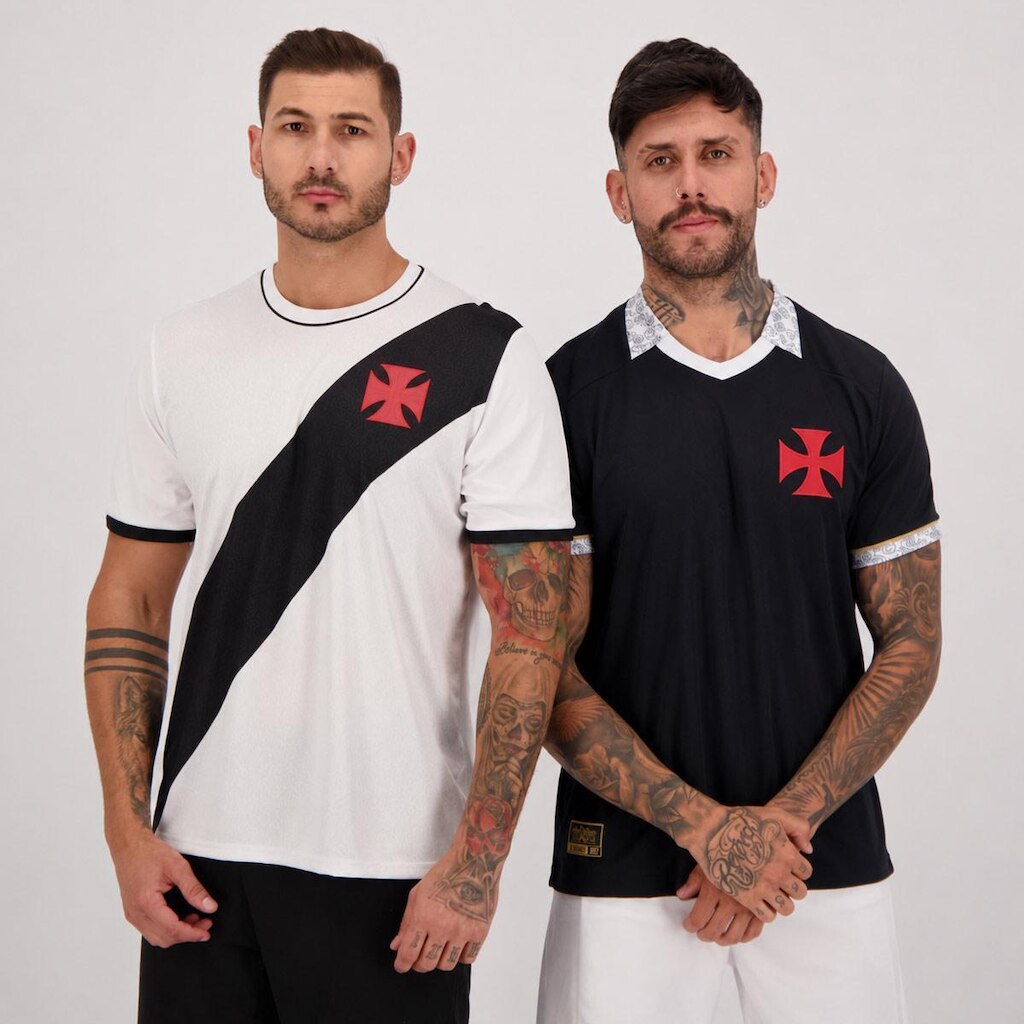 Kit Braziline 2 Camisas Vasco Eterno e Caravel Masculino