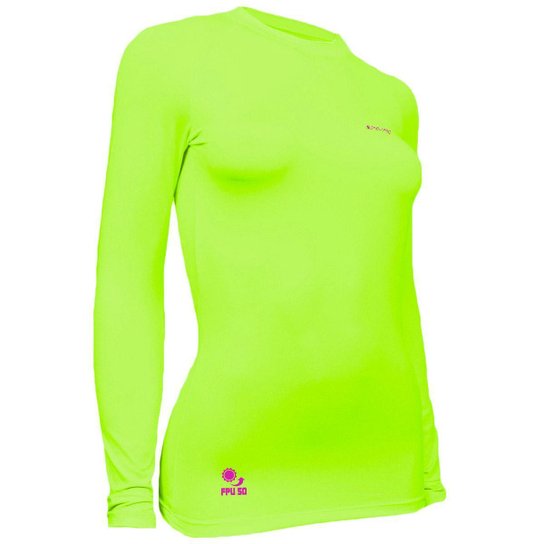 Kit C/ 3 Camisas Feminino Stigli Pro Proteção Solar FPU 50 Manga Longa Luna Poliamida E - Laranja