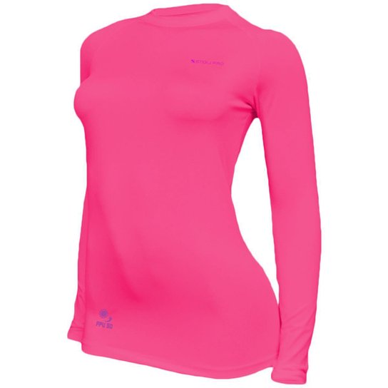 Kit C/ 4 Camisas Feminino Stigli Pro Proteção Solar FPU 50 Manga Longa Luna Poliamida N - Azul+Preto