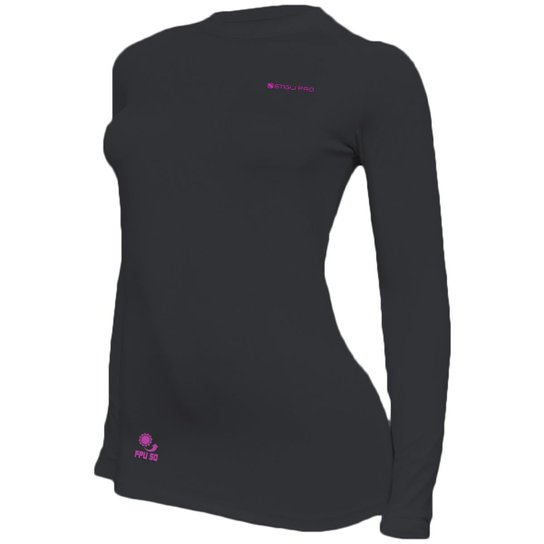 Kit C/ 4 Camisas Feminino Stigli Pro Proteção Solar FPU 50 Manga Longa Luna Poliamida N - Cinza+Azul