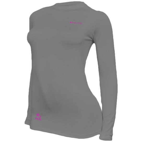 Kit C/ 4 Camisas Feminino Stigli Pro Proteção Solar FPU 50 Manga Longa Luna Poliamida N - Cinza+Azul