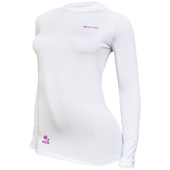Kit C/ 4 Camisas Feminino Stigli Pro Proteção Solar FPU 50 Manga Longa Luna Poliamida N - Bege+Cinza