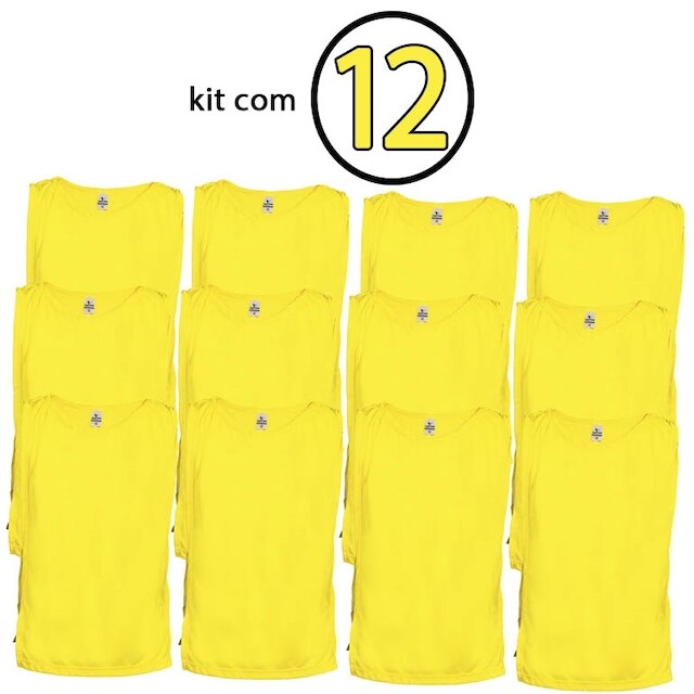 Kit C/12 Coletes Para Treinamento Com Elástico Adu - Amarelo | Netshoes