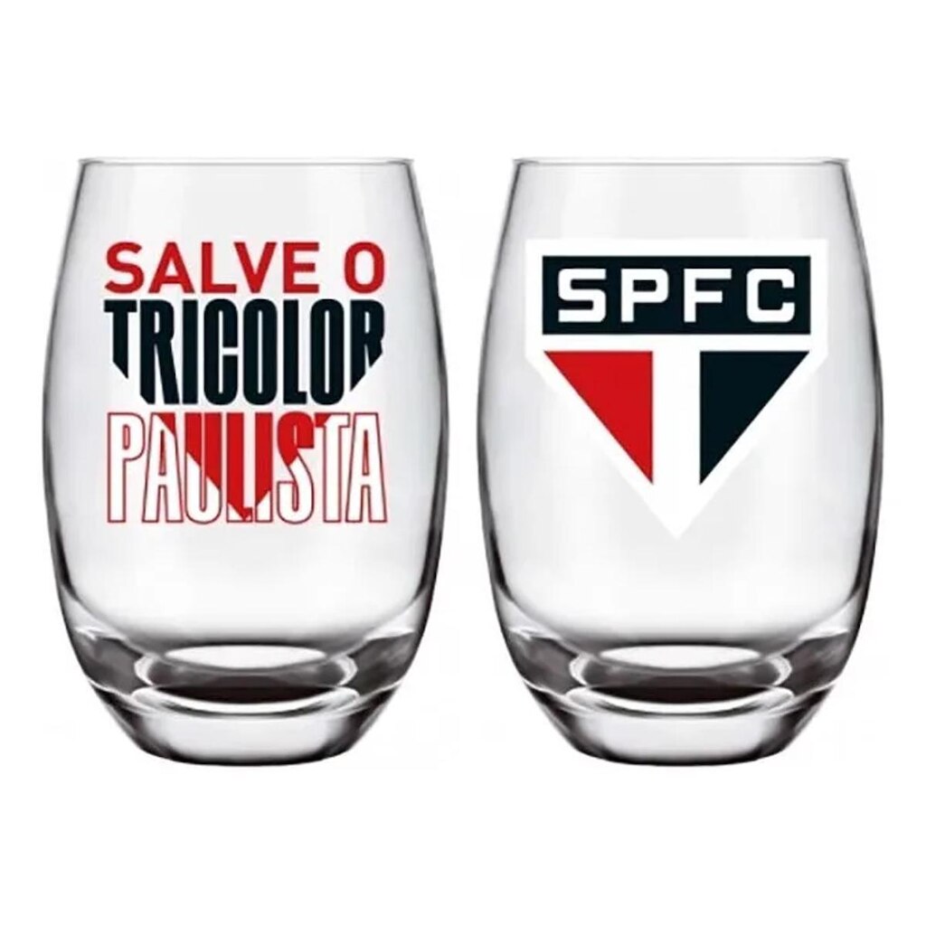 Kit c/2 Copos do São Paulo Long Drink Belize 470 ml