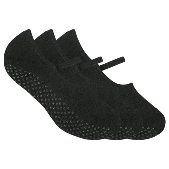 Kit C/3 Meia Feminina Selene Pilates Antiderrapante 7850.003 - Preto Menor preço em Kit C/3 Meia Feminina Selene Pilates Antiderrapante 7850.003 - Preto